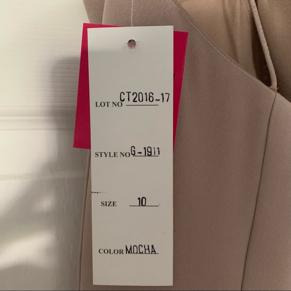 Bari Jay Bridesmaid Dress, Mocha - Picture 6 of 9